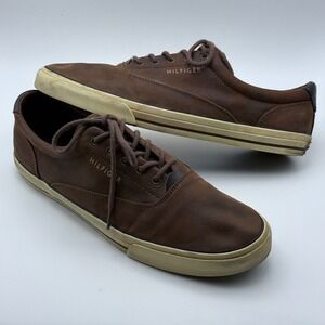 Tommy Hilfiger Helipo Brown Textile Low Top Sneakers Mens Size 12